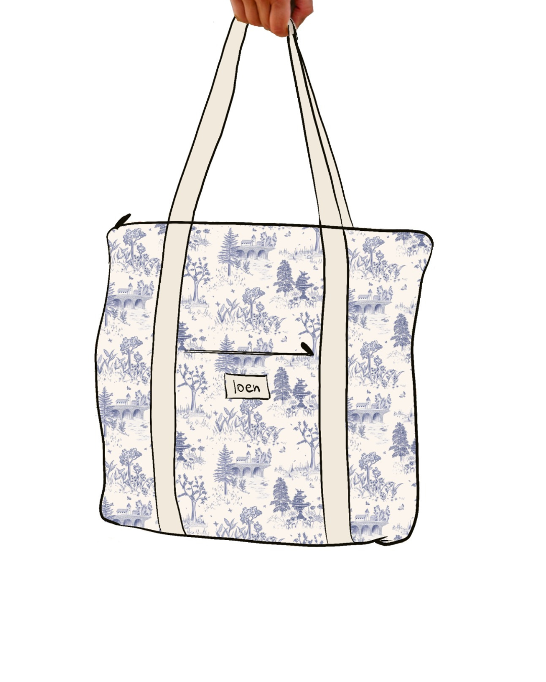 PREVENTA Bolso Esencial – Toile Azul