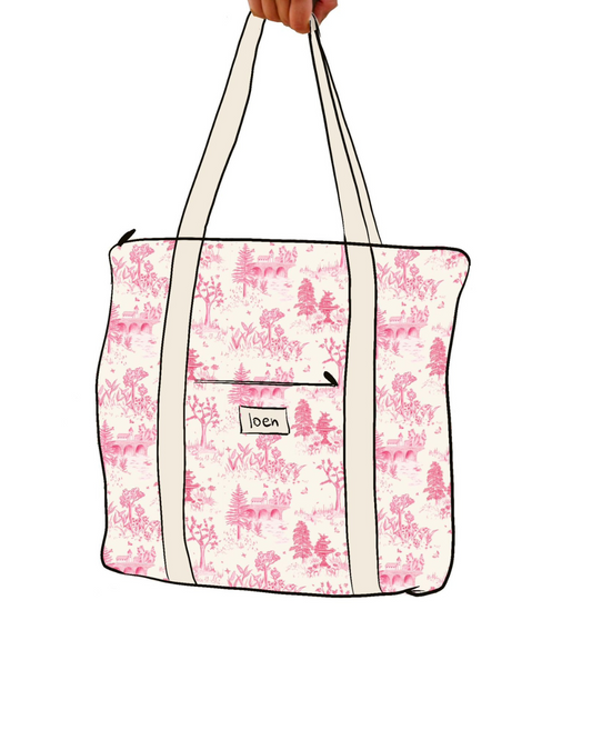 PREVENTA Bolso Esencial – Toile Rosa