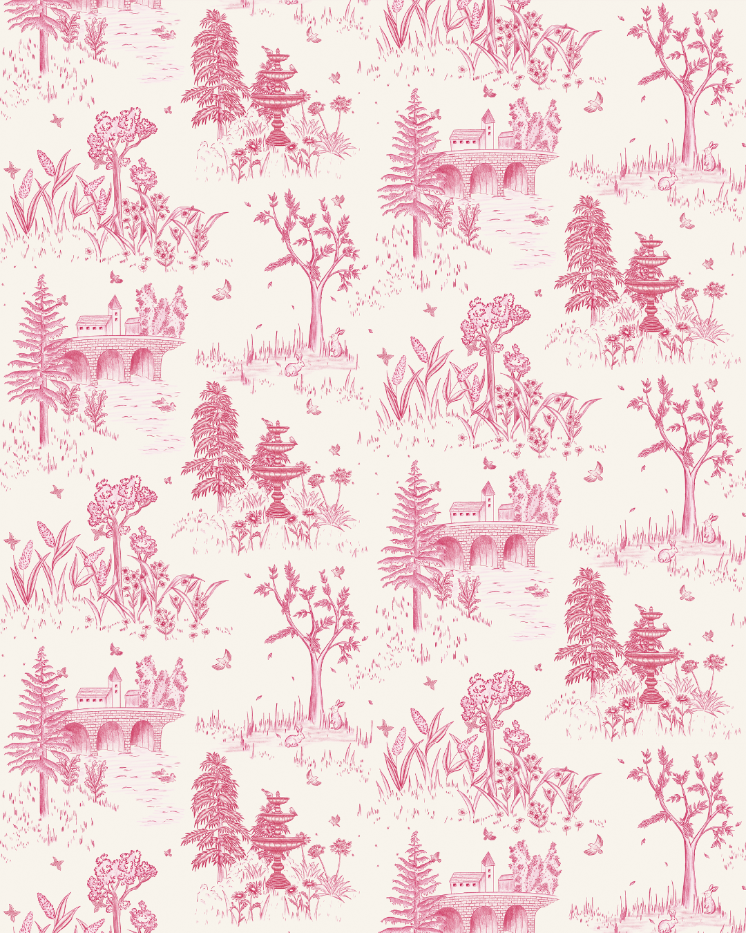PREVENTA Mudador Portátil – Toile Rosa