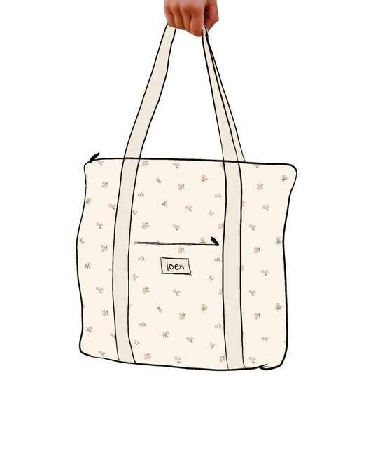 PREVENTA Bolso Esencial – Peonias Beige