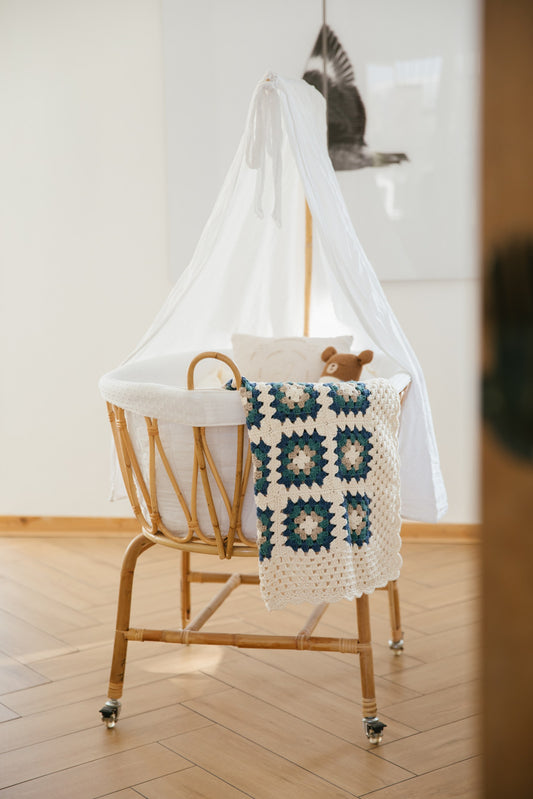 Manta de Crochet – Pima Azul