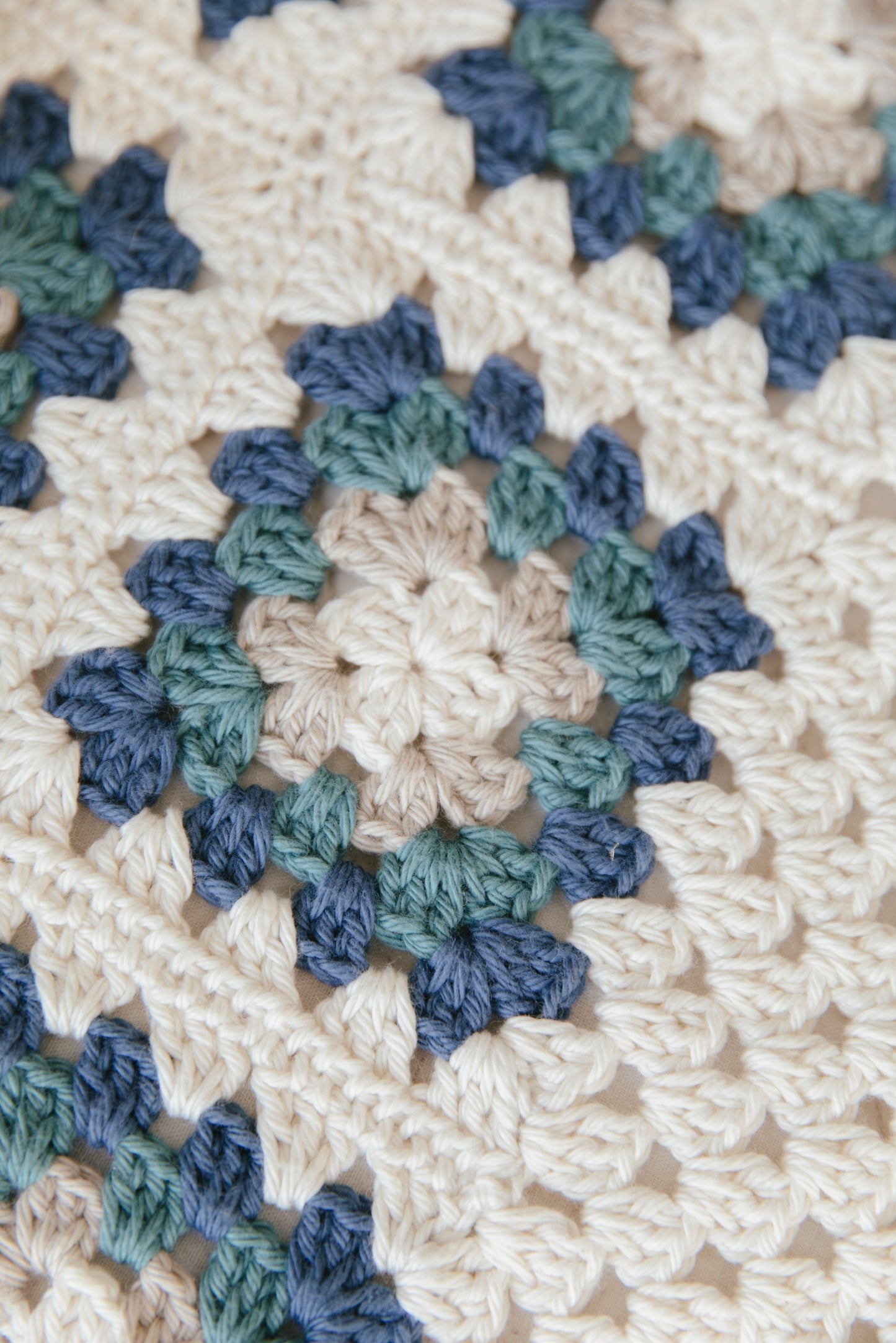 Manta de Crochet – Pima Azul