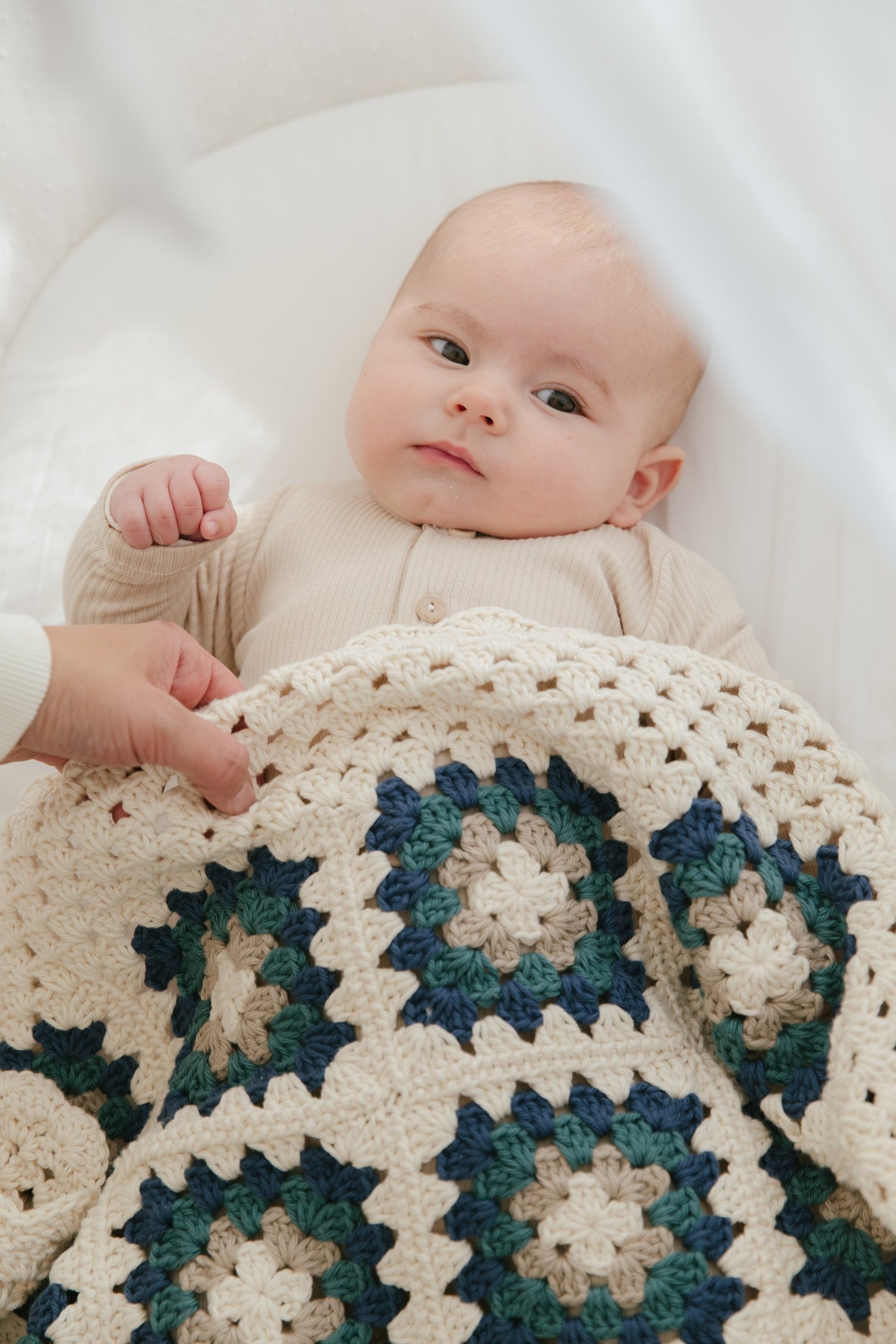 Manta de Crochet – Pima Azul