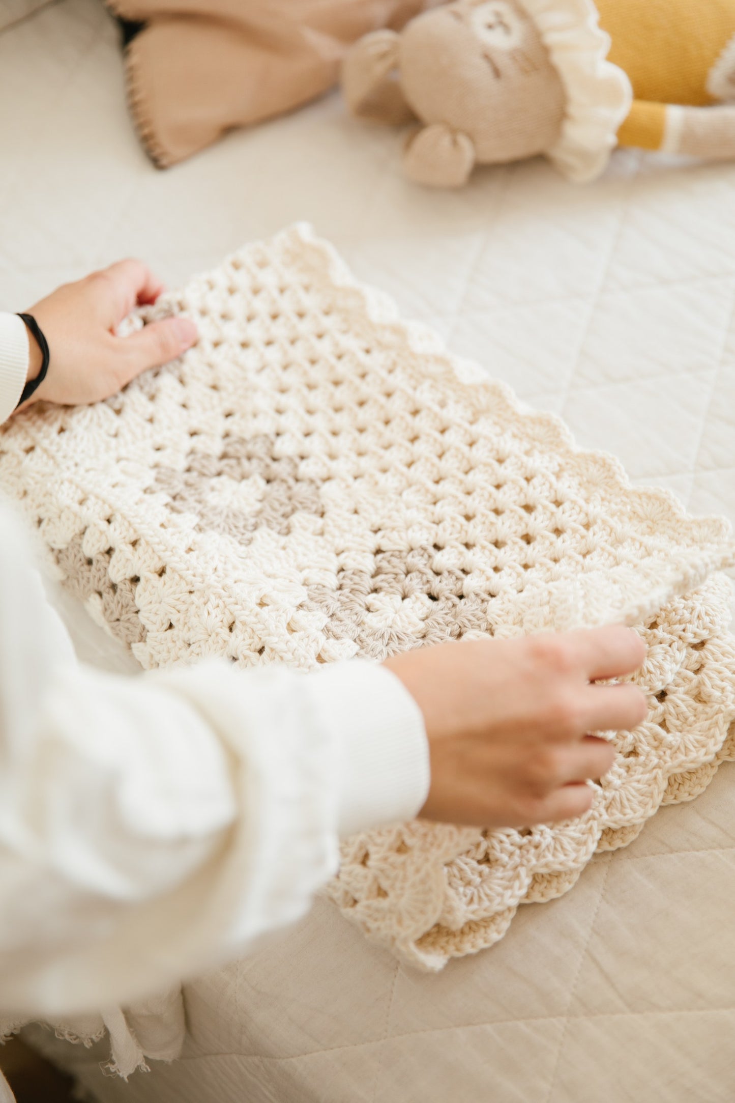 Manta de Crochet – Pima Beige