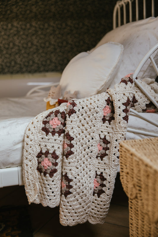 Manta de Crochet – Pima Coral