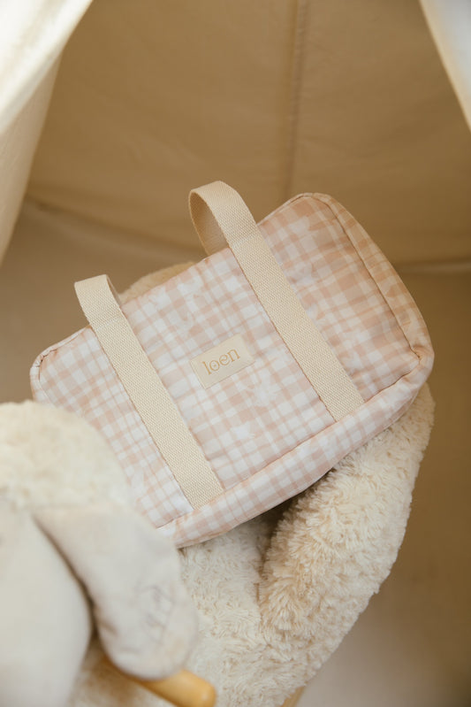 Bolsito de Paseo – Vichy Golondrina Beige