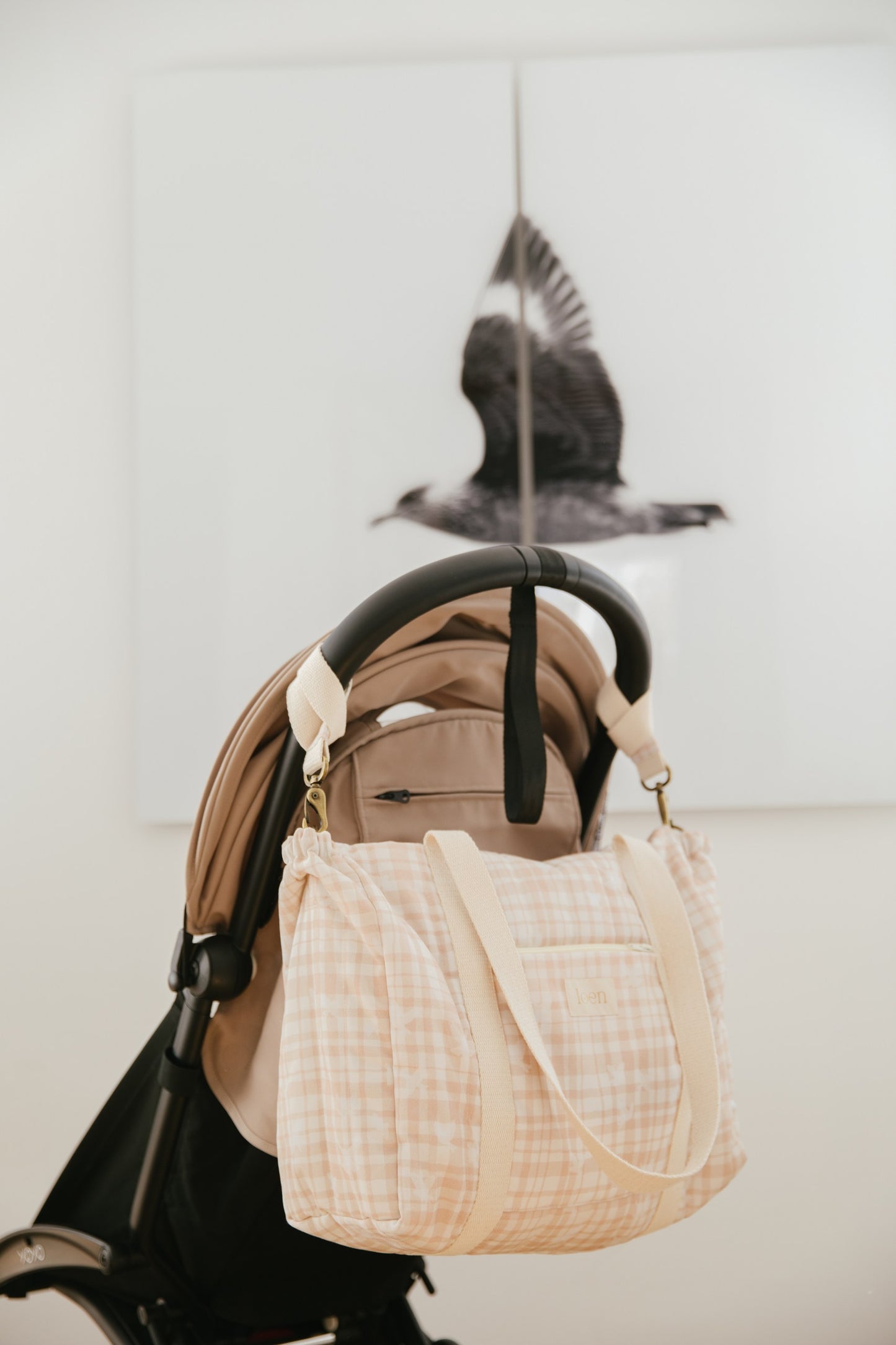 Bolso Esencial – Vichy Golondrina Beige