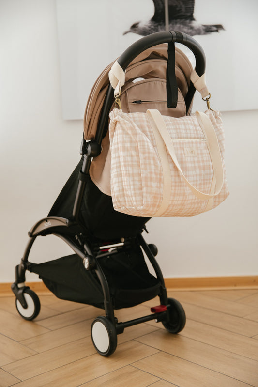 Bolso Esencial – Vichy Golondrina Beige