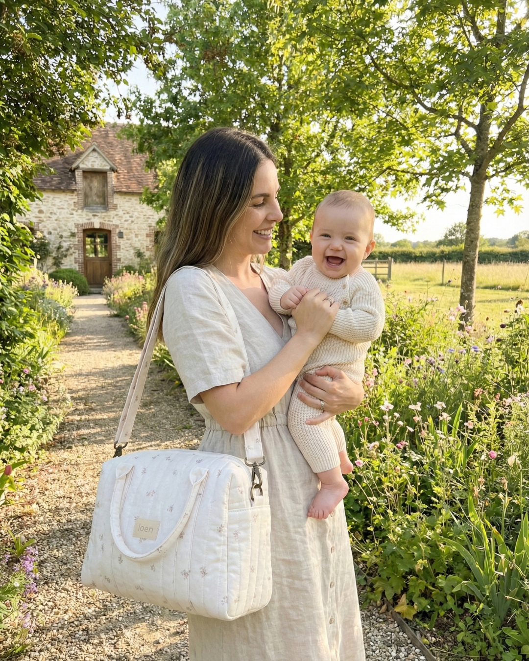 Bolso Alma - Peonias Beige