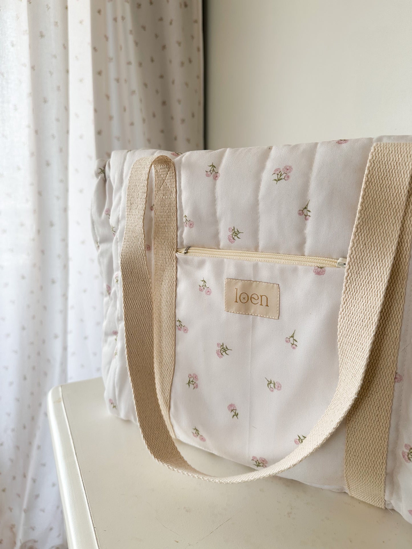 Bolso Esencial – Peonias Beige